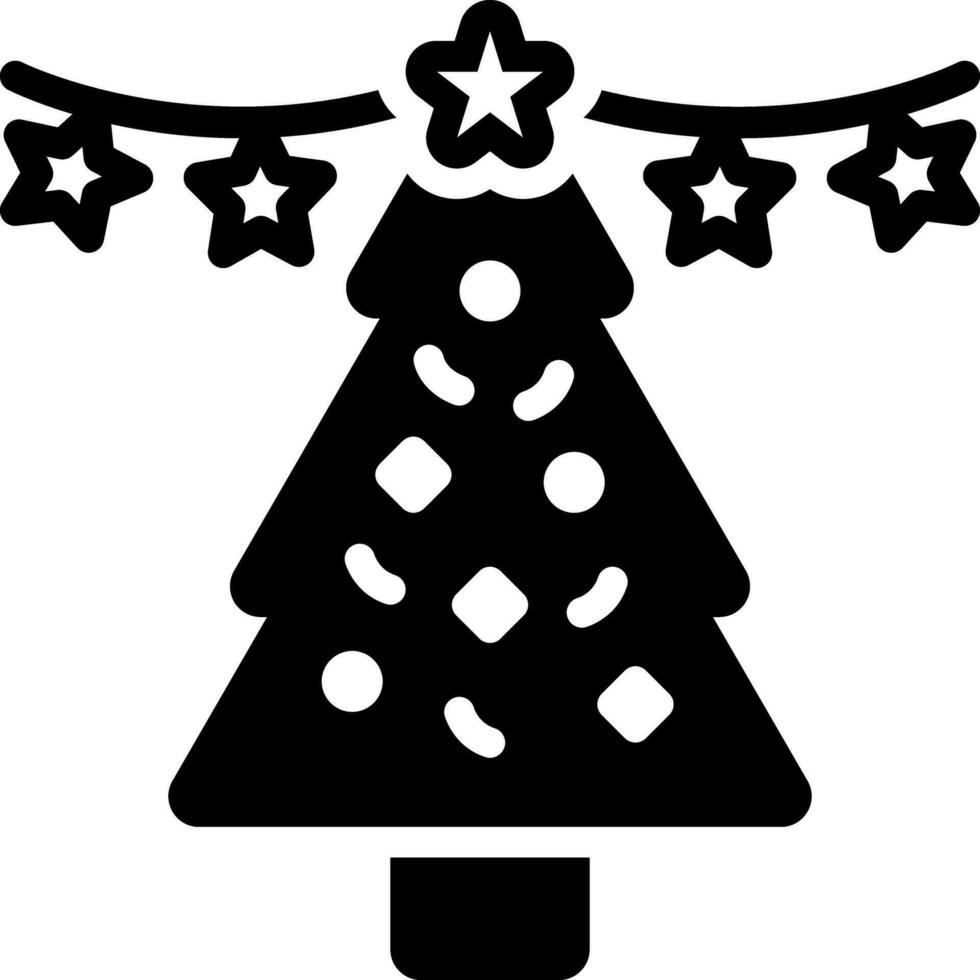 sólido icono para Navidad vector