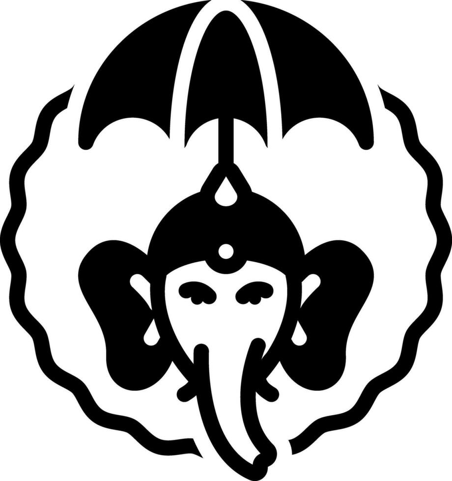 solid icon for pooram vector