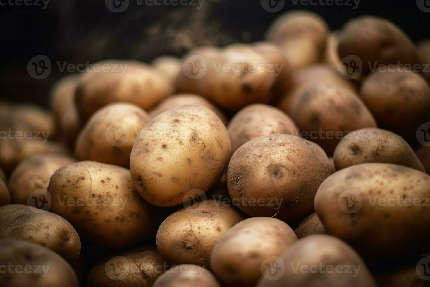 Ripe potatoes harvest. Generate Ai photo