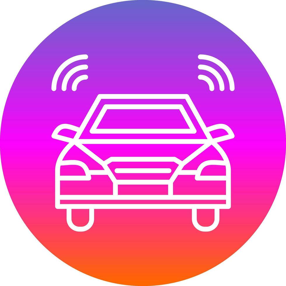 Autonomous car Vector Icon Design
