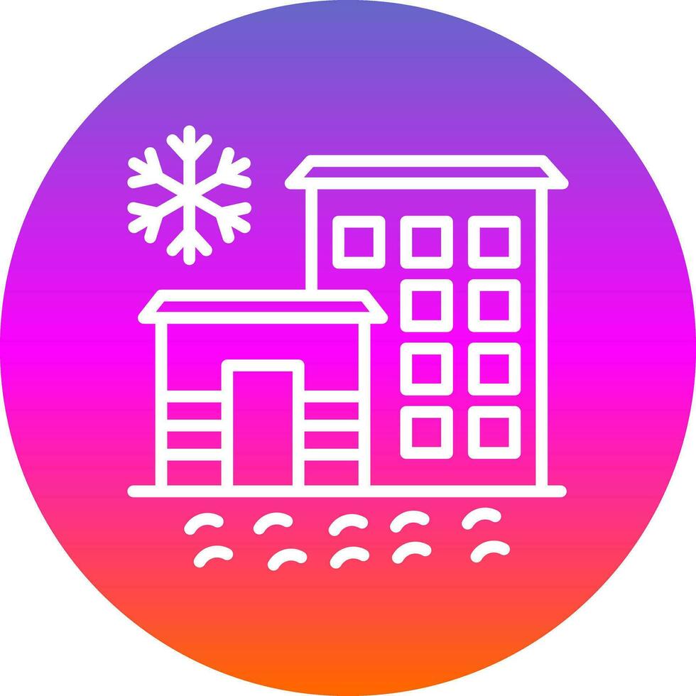 Ice hotel Vector Icon Design