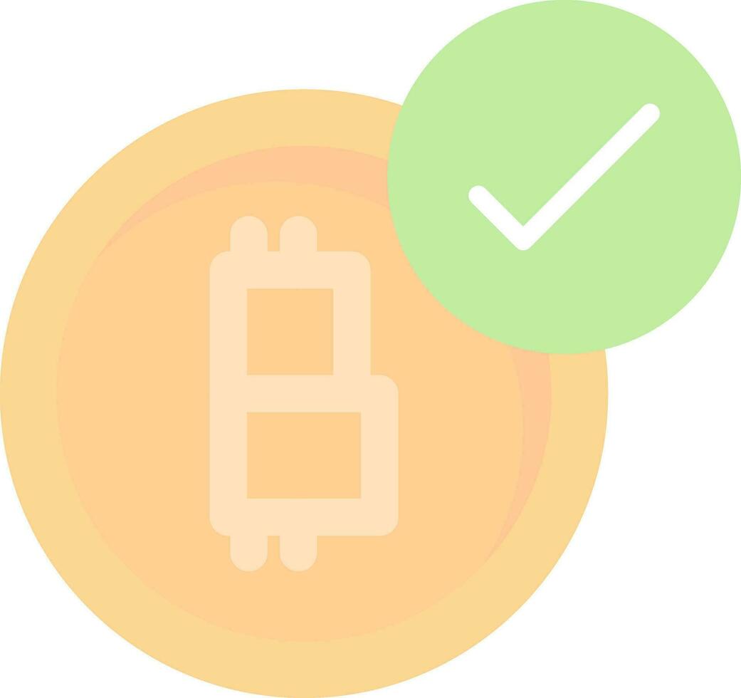 Bitcoin accepted Vector Icon Design