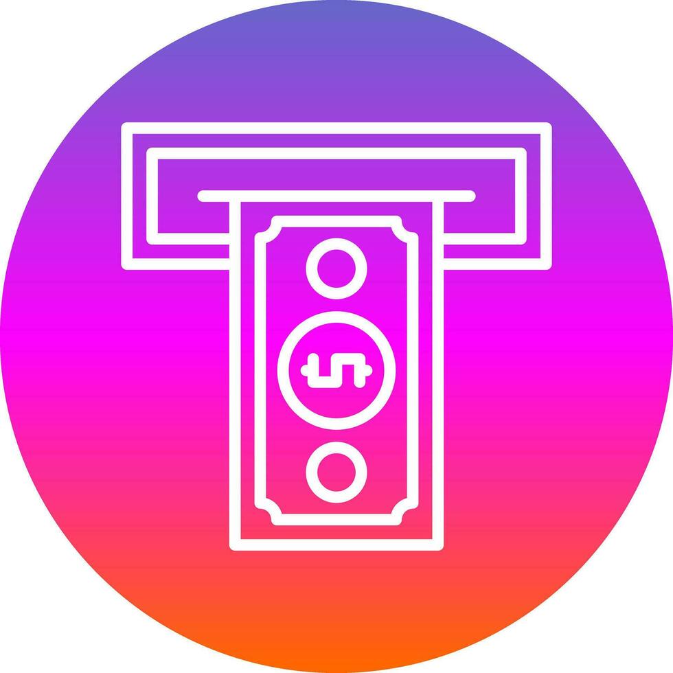 Cash withdrawal Vector Icon Design