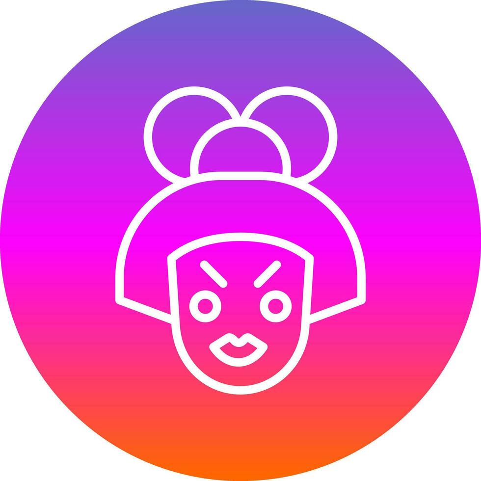 Geisha Vector Icon Design