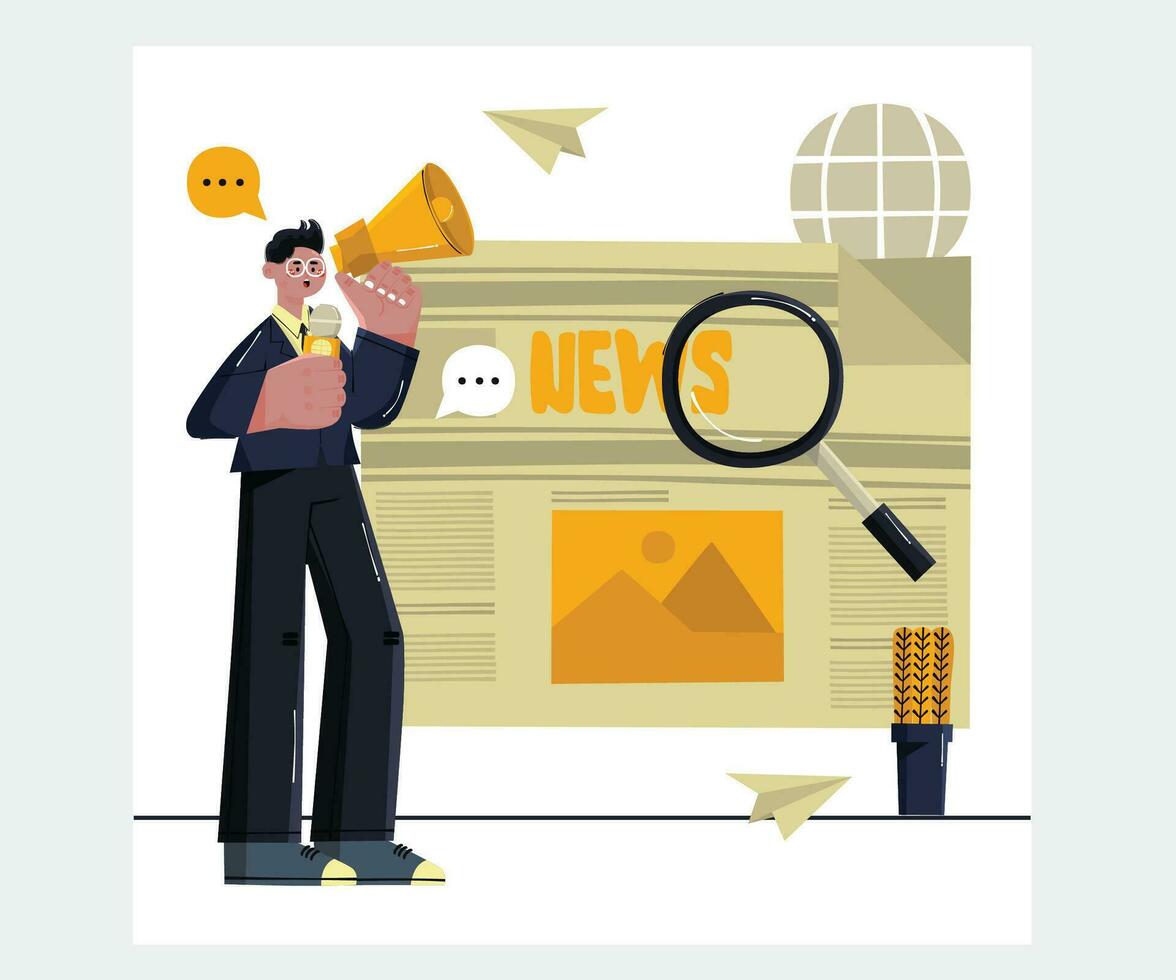 News Concept Illustration vector