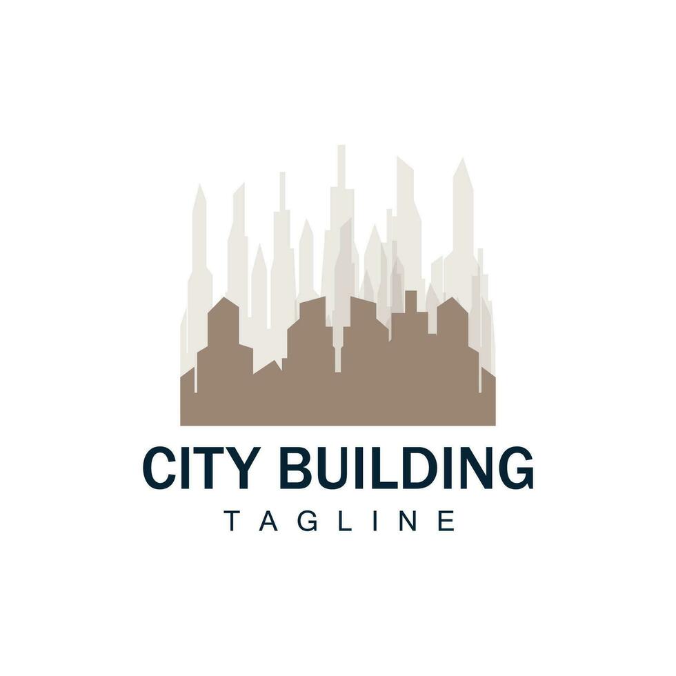 Skyline Building Logo, Simple Modern Design Vector Illustrator Template