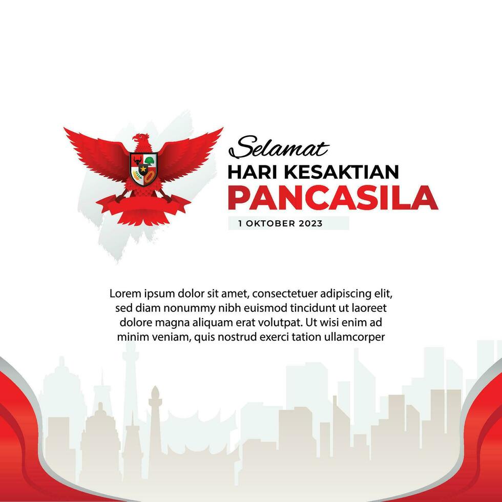 Pancasila Sanctity Day vector