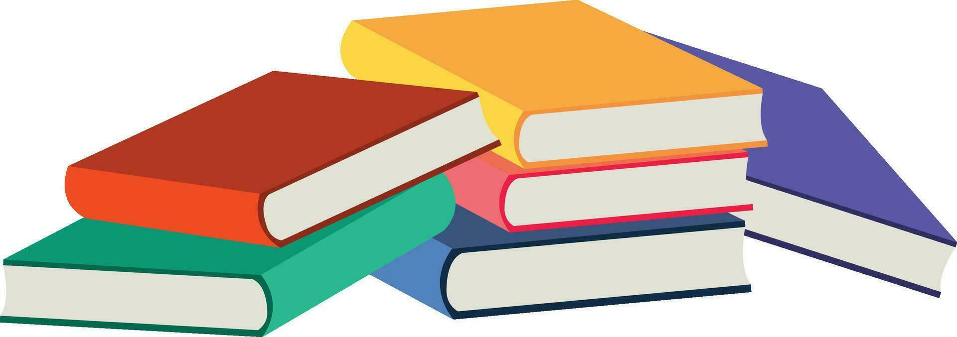 books stack on white background vector