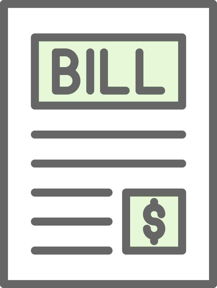 Bill Vector Icon Design