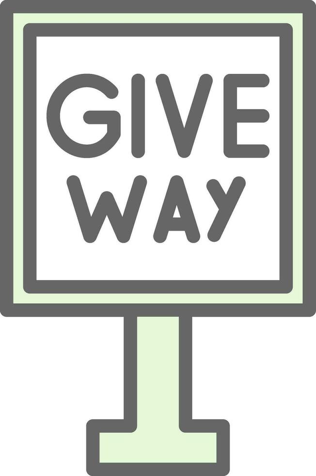 Give Way Vector Icon Design