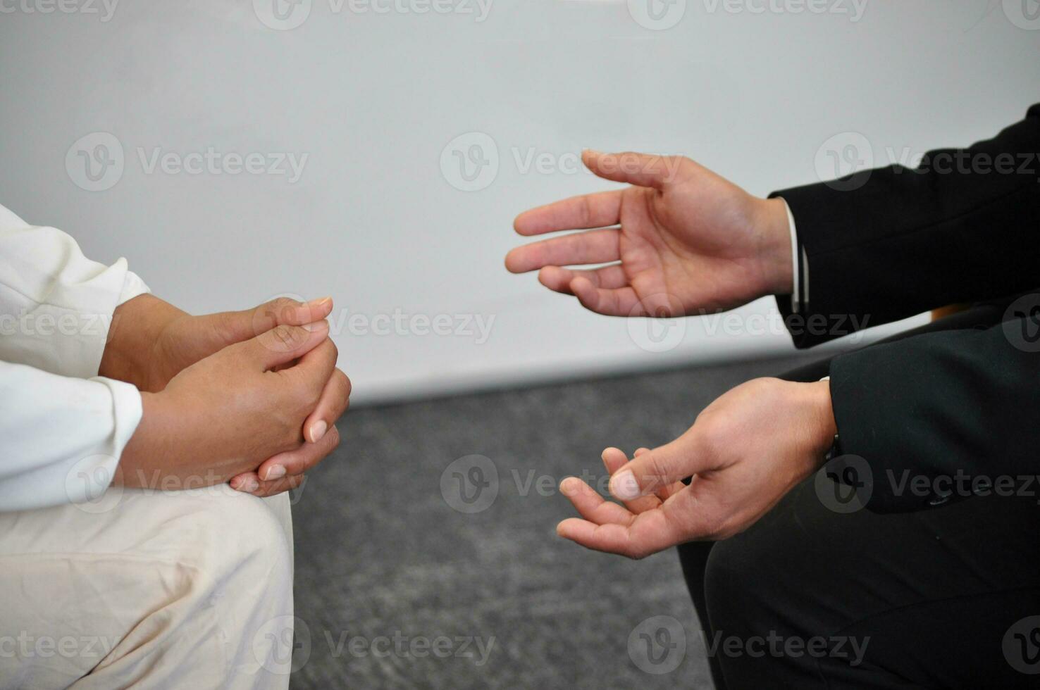 Maori, Pacific Islanders in business setting for meeting and coaching photo