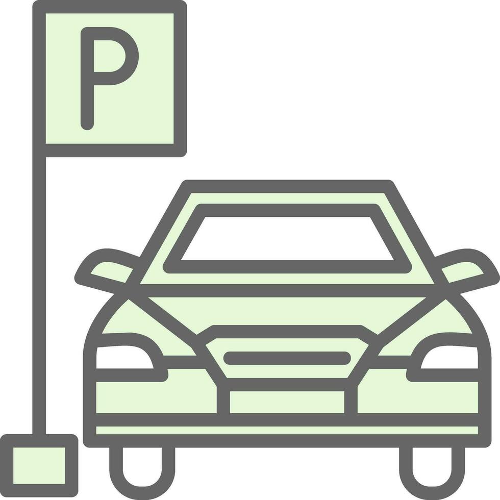 diseño de icono de vector de aparcamiento de coche