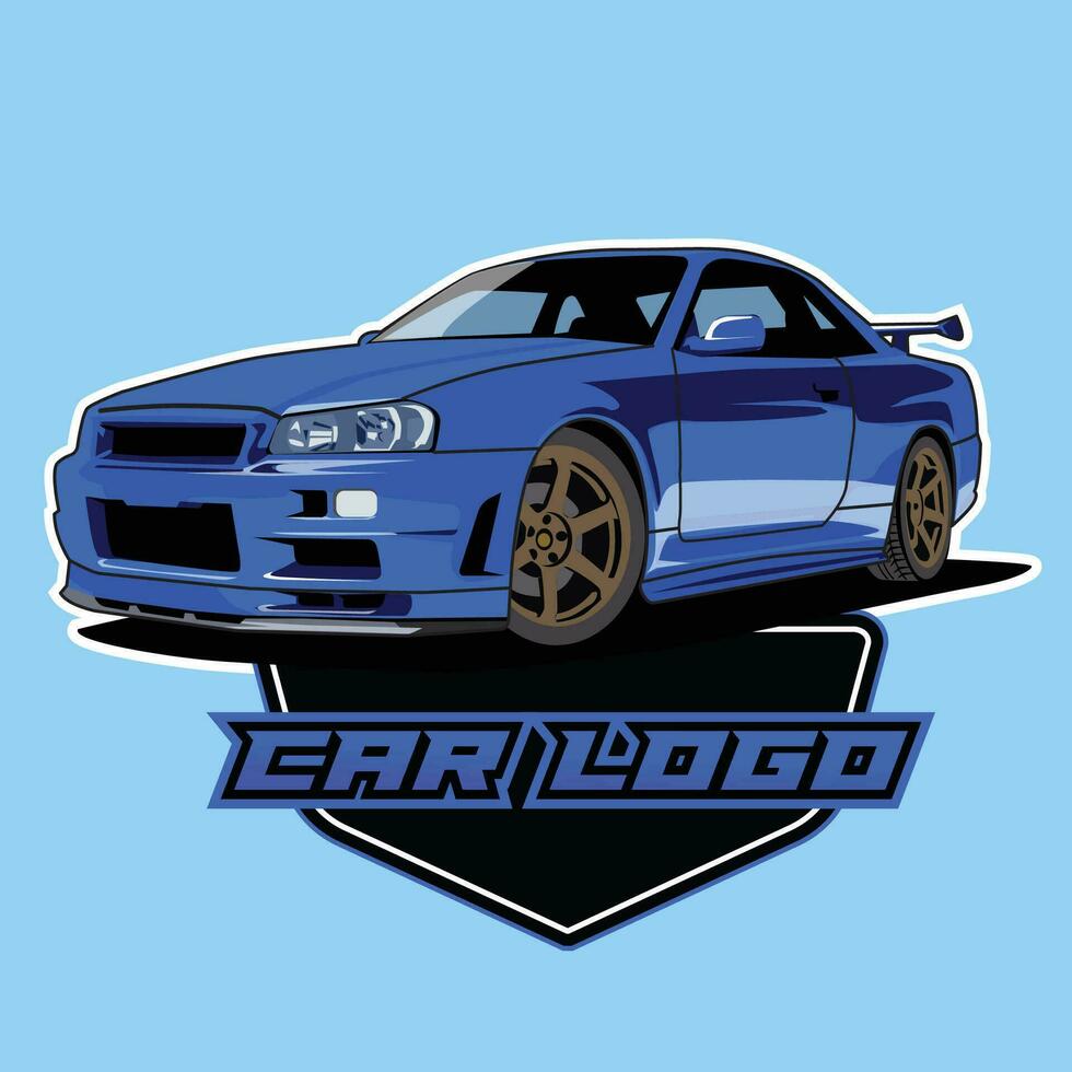 jdm coche logo modelo vector diseño