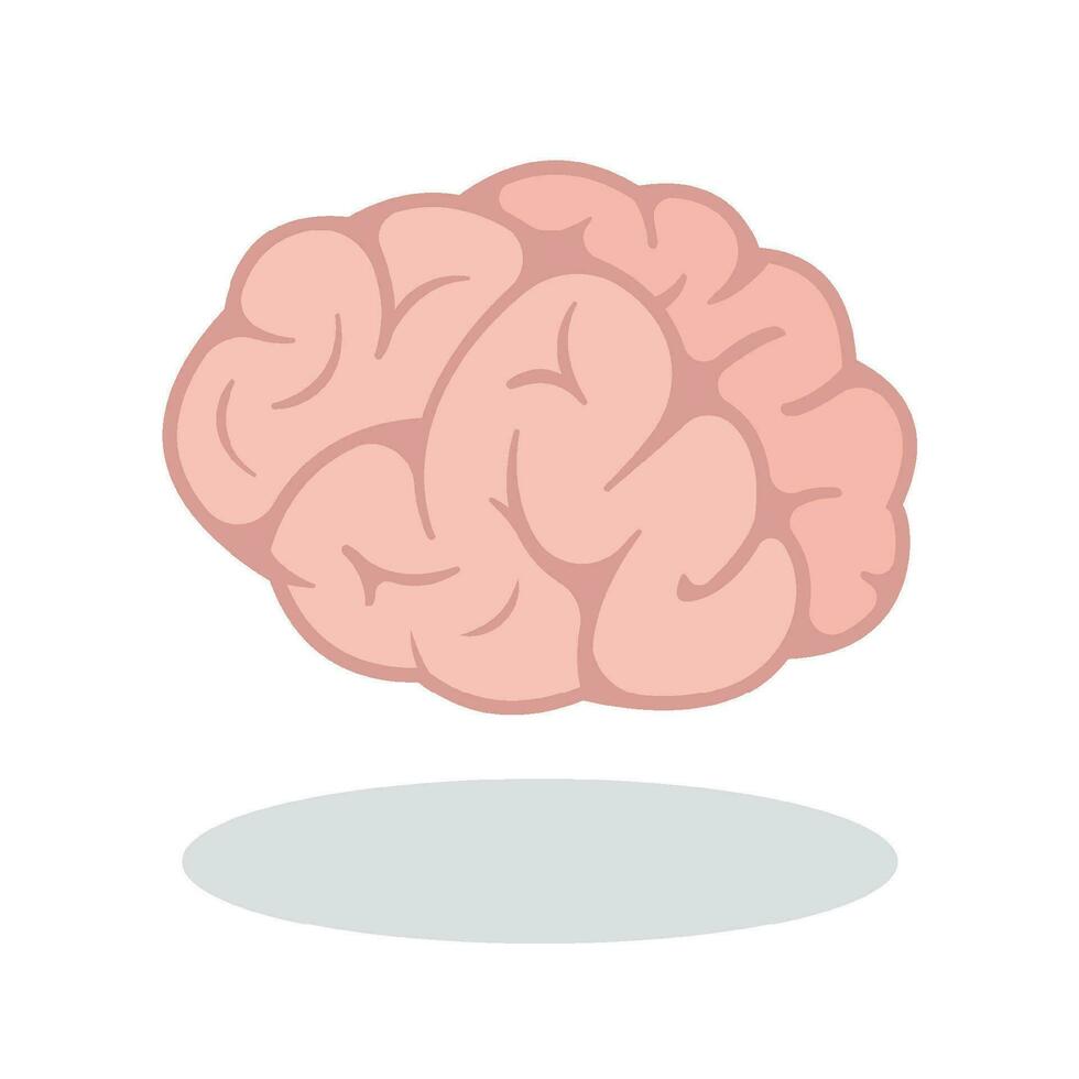 Human brain isometric 3d icon vector
