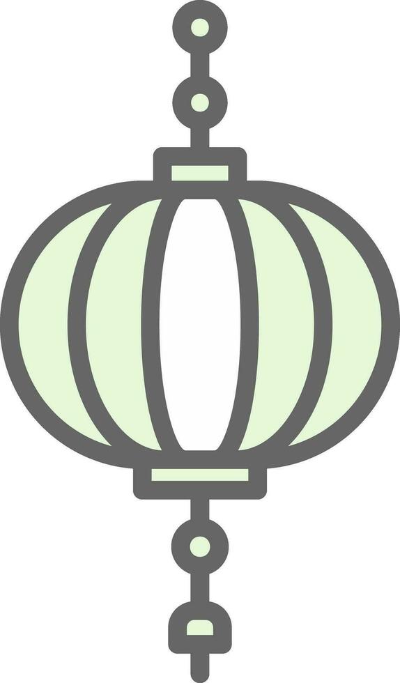 Paper lantern Vector Icon Design