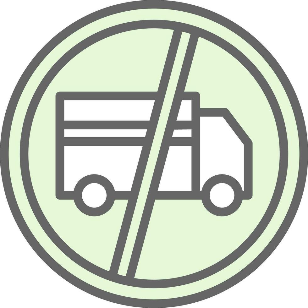 No Trucks Vector Icon Design