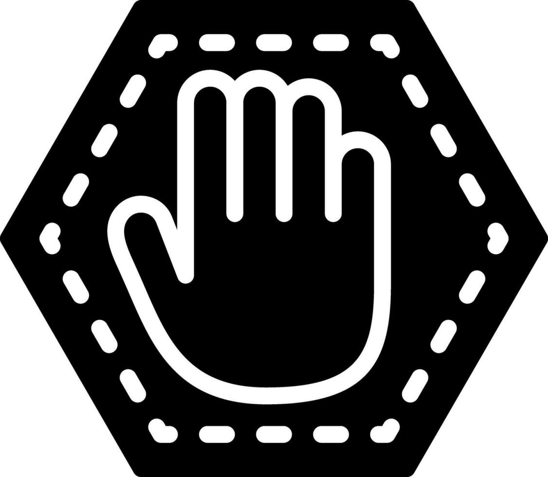 solid icon for stopping vector