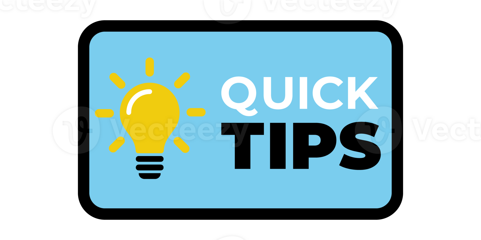 Quick tips icon badge. Ready for use in web or print design. png