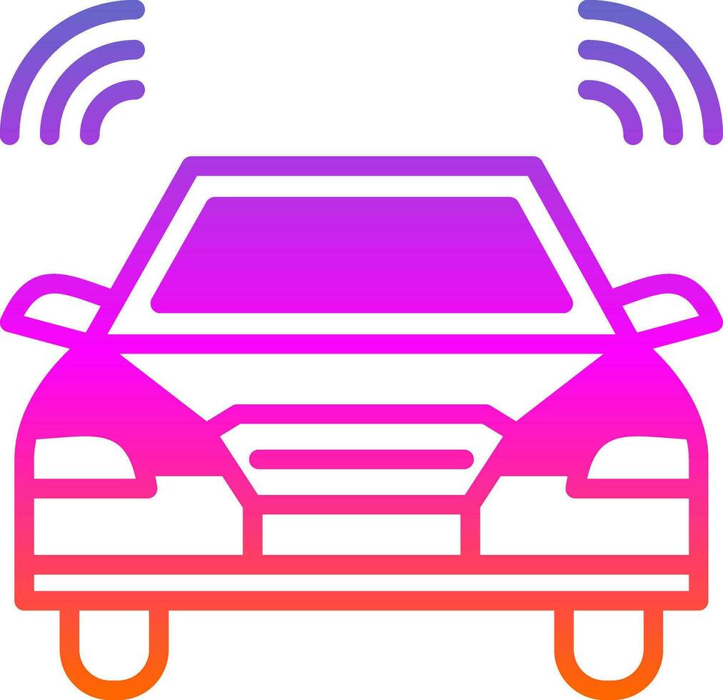 Autonomous car Vector Icon Design