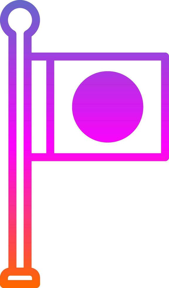 Japan flag Vector Icon Design
