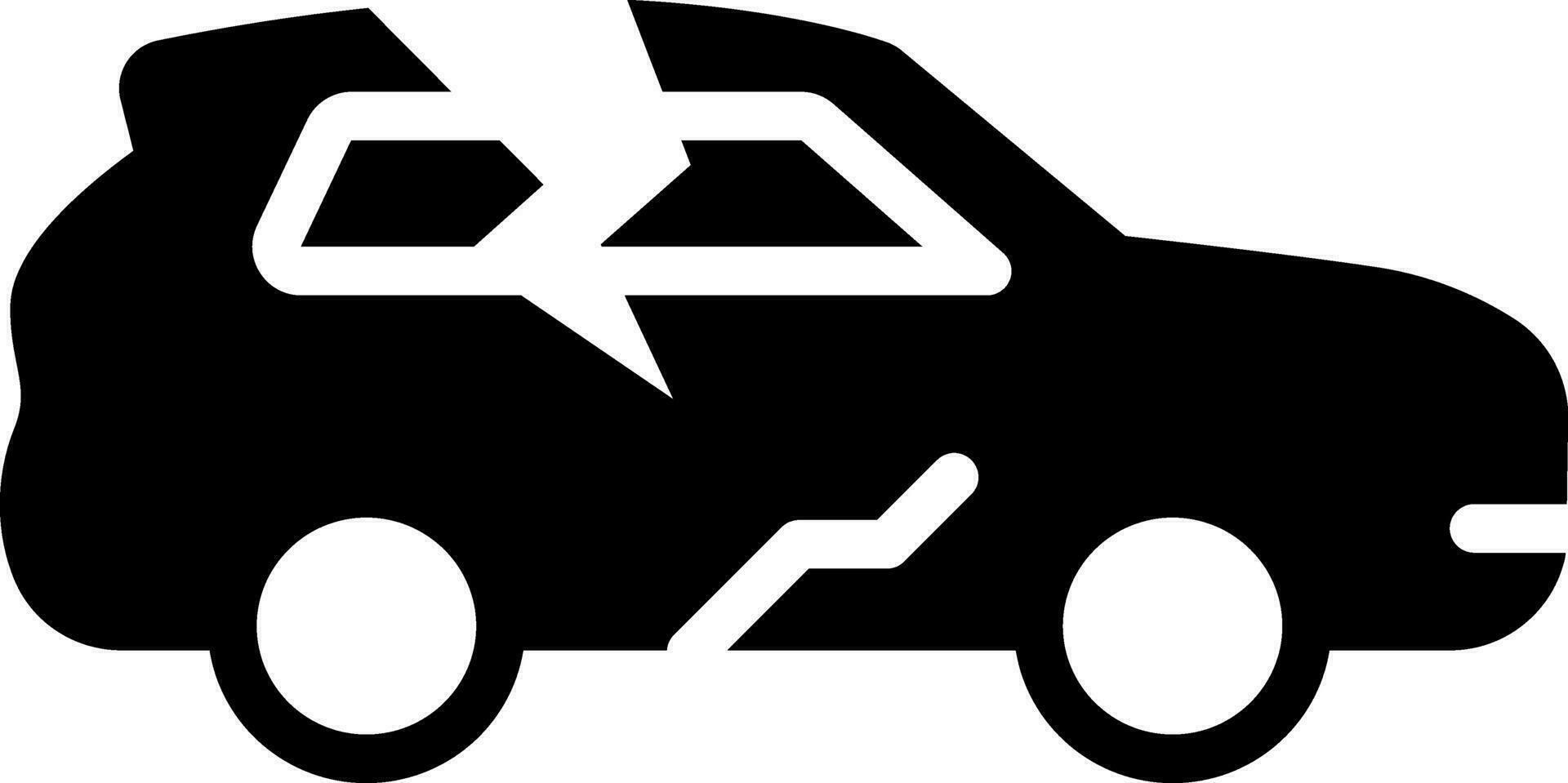 solid icon for crack vector