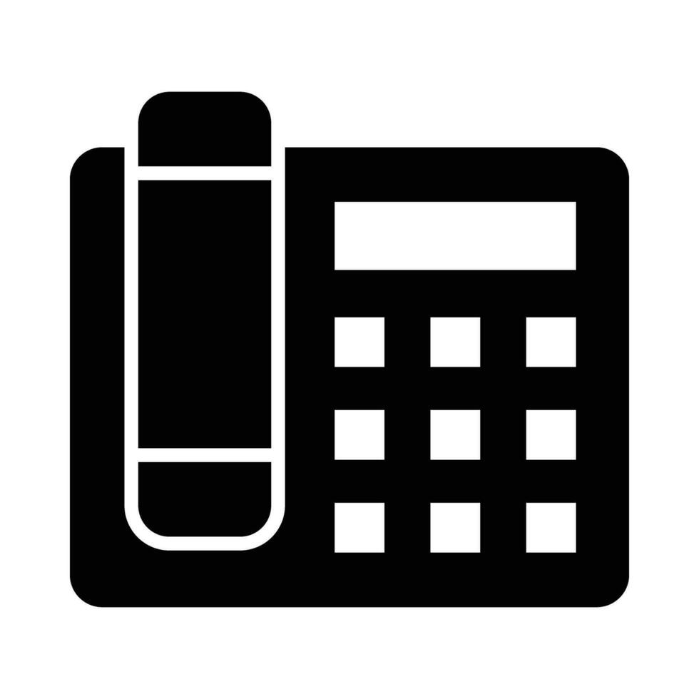 Telephone Vector Glyph Icon For Personal And Commercial Use.