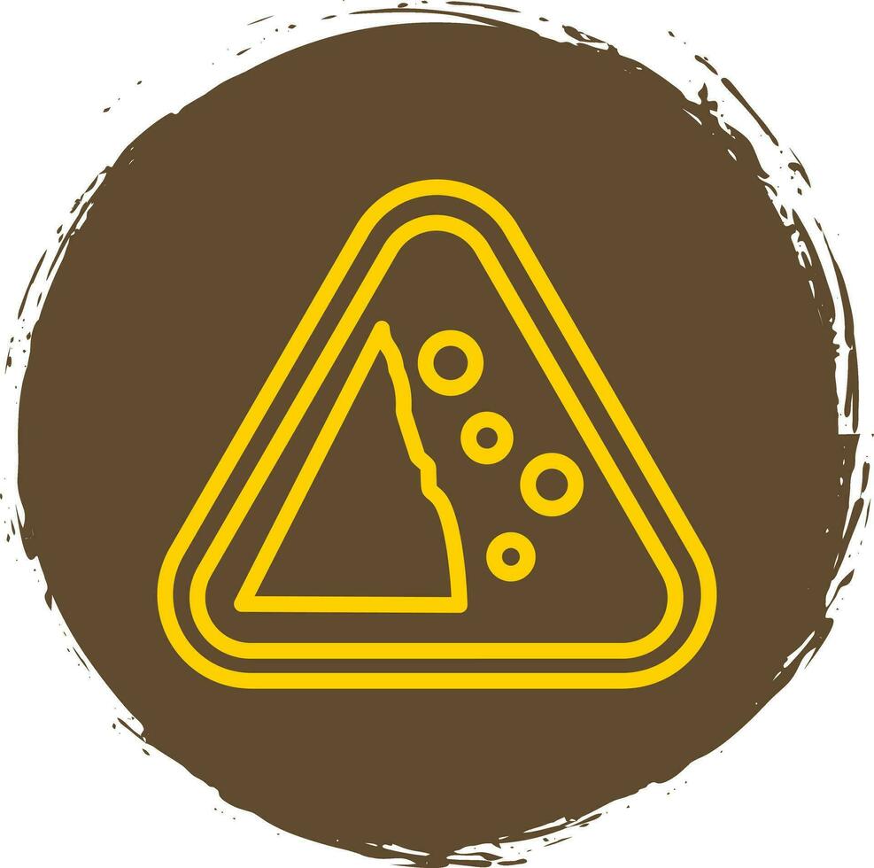 Falling Rocks Vector Icon Design