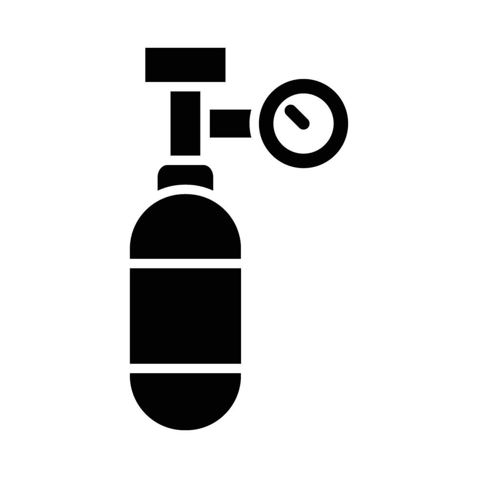 Oxygen Tank Vector Glyph Icon For Personal And Commercial Use.