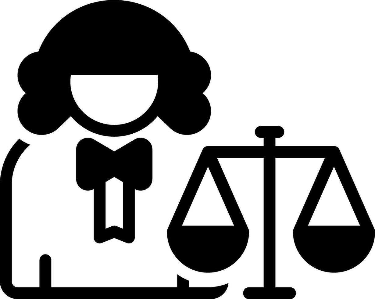 solid icon for lawyer vector