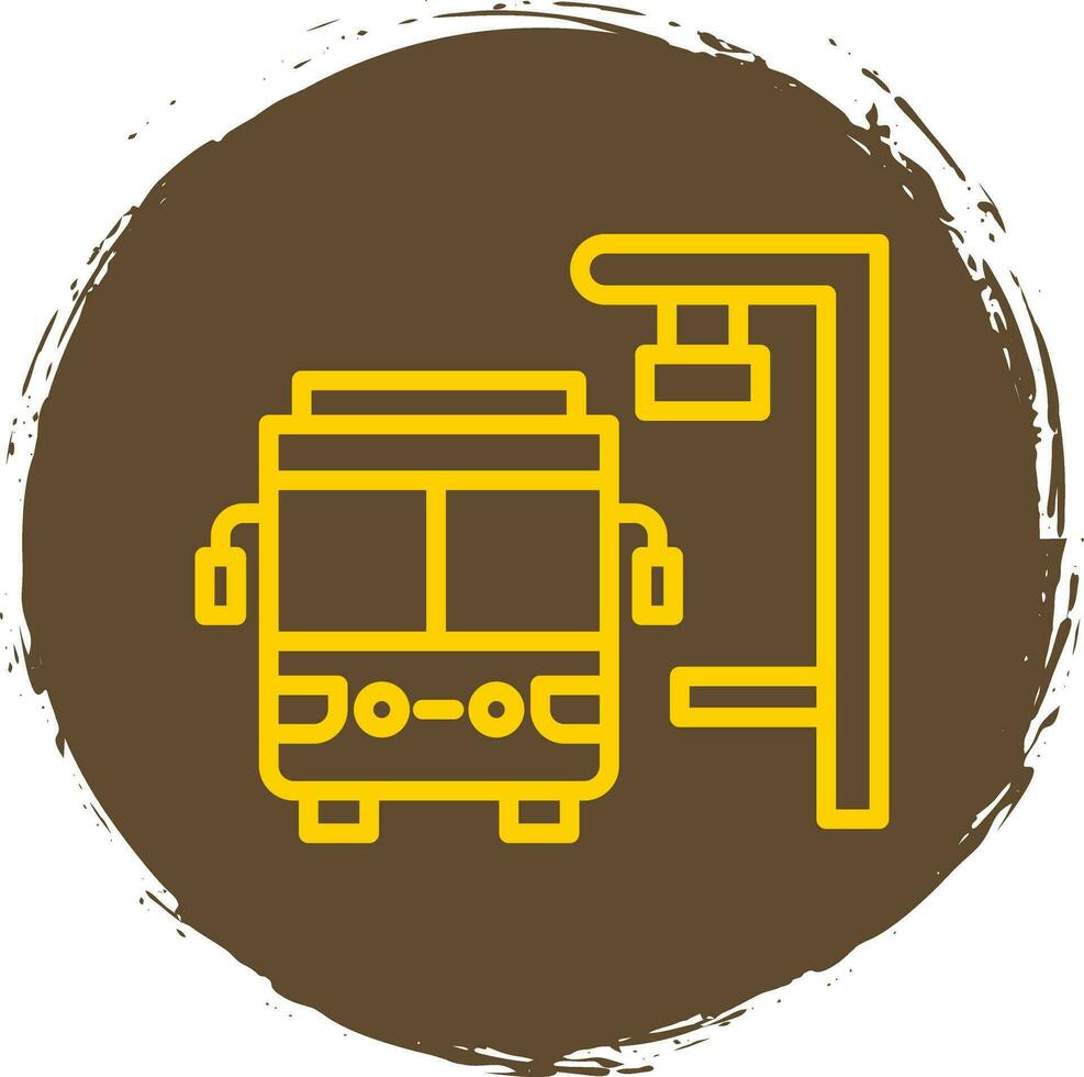 Bus Stop Vector Icon Design