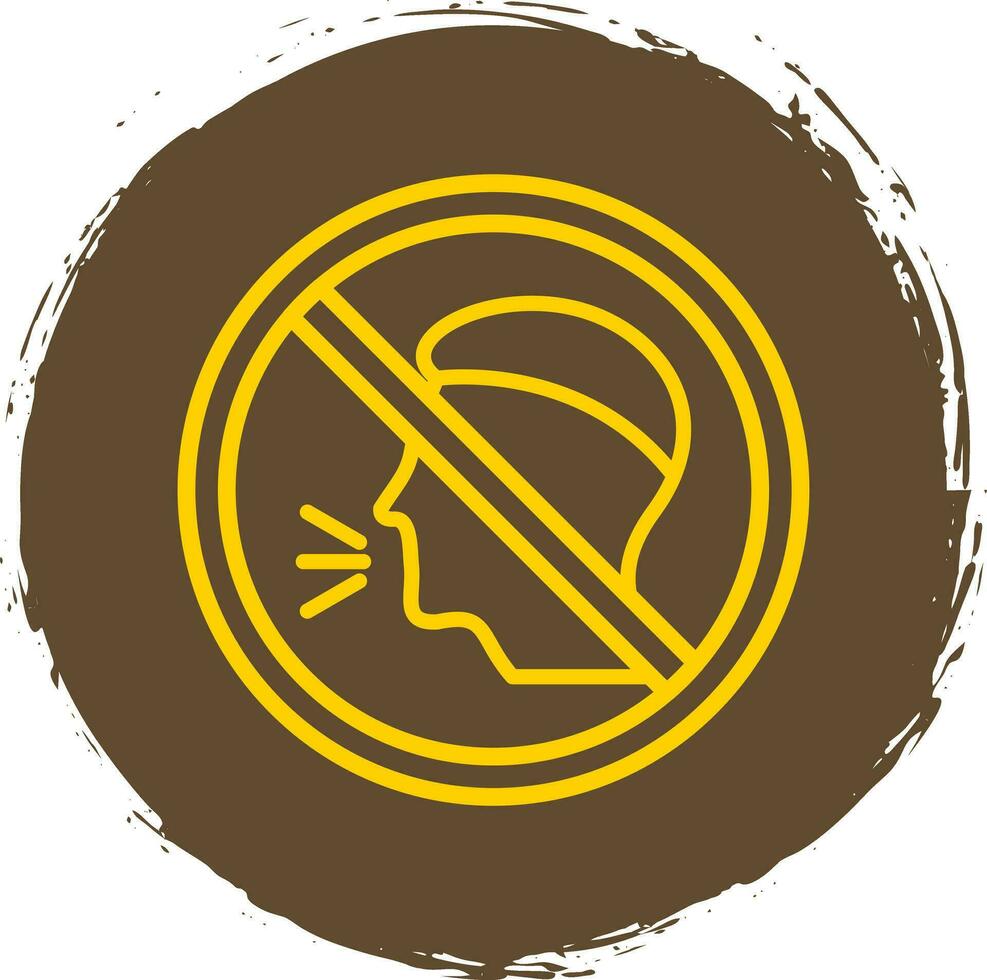 No Talking Vector Icon Design