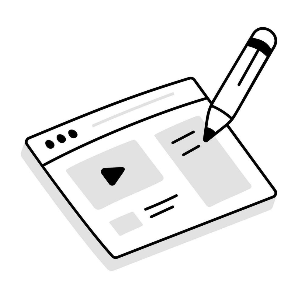 Trendy Content Creation vector