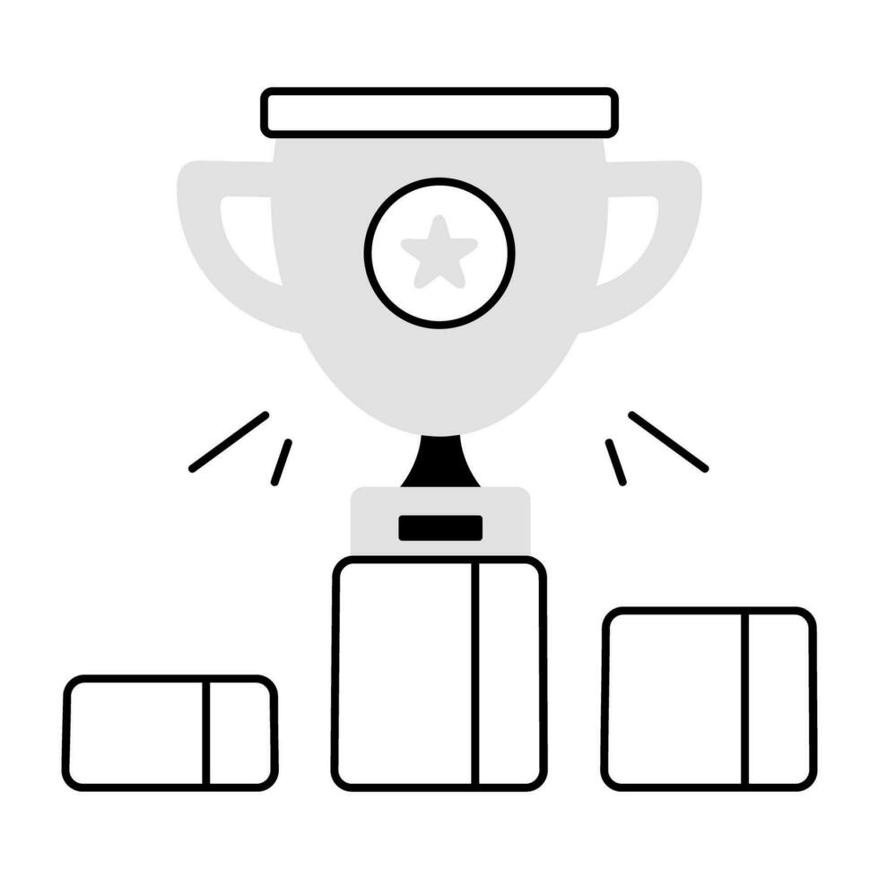 Trendy Winner Trophy vector