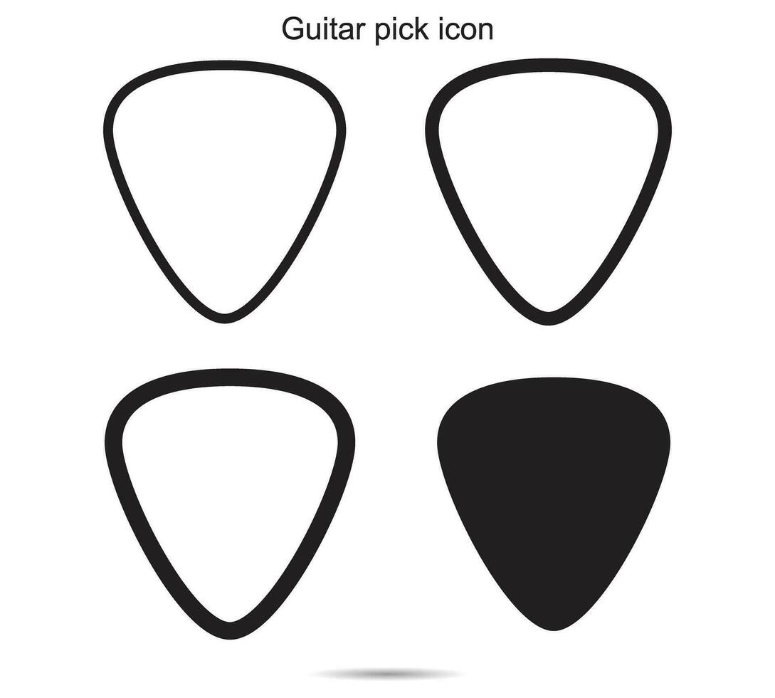 guitarra recoger icono, vector ilustración