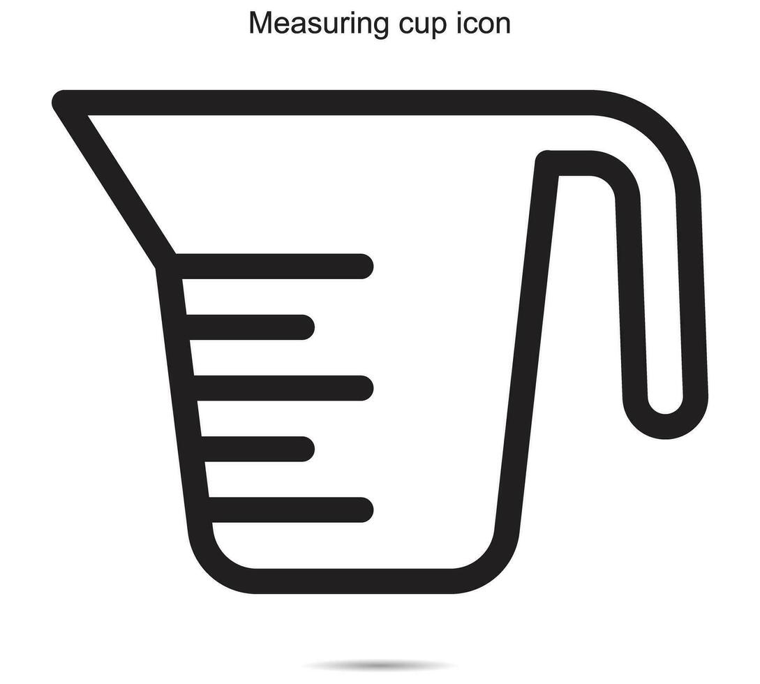 medición taza icono, vector ilustración