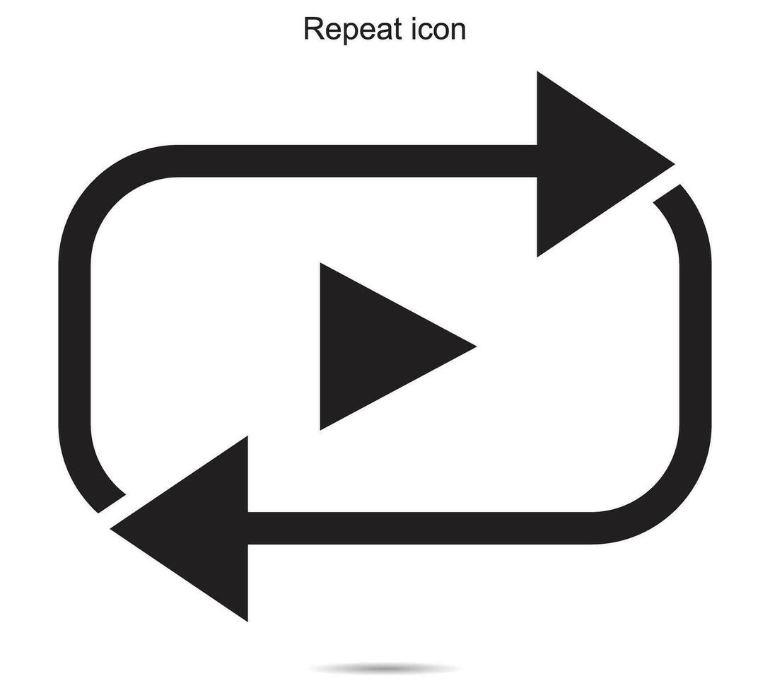 repetir icono, vector ilustración