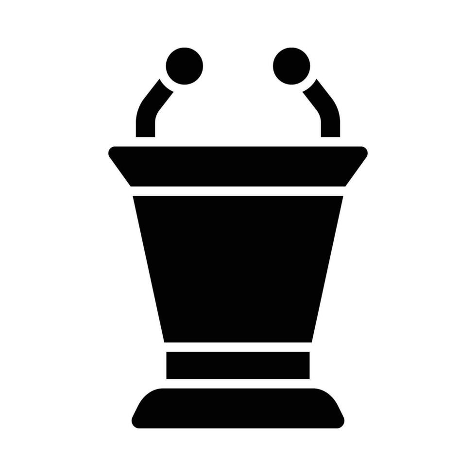 Podium Vector Glyph Icon For Personal And Commercial Use.