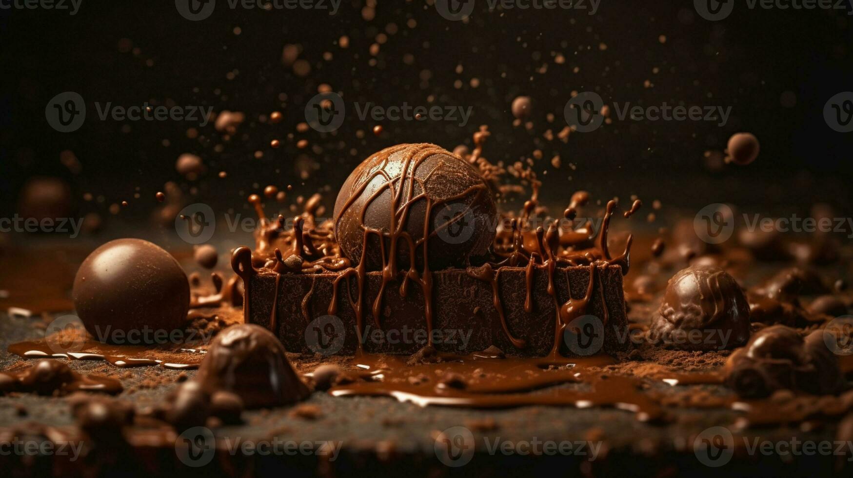 Chocolicious affair, Dive into a scrumptious celebration on World Chocolate Day. AI Generated photo