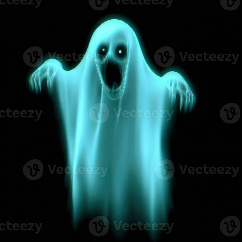 Ghosts, spirits or zombies on Halloween. Created with AI. photo