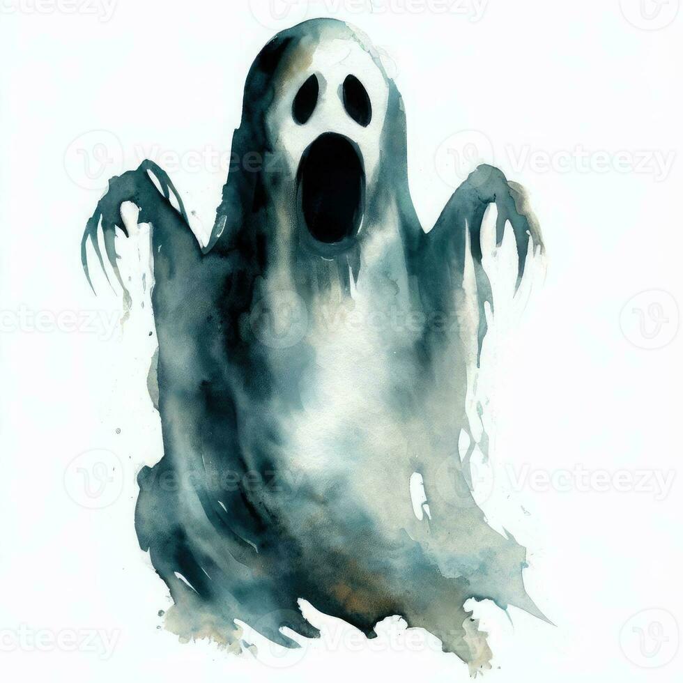 Ghosts, spirits or zombies on Halloween. Created with AI. photo