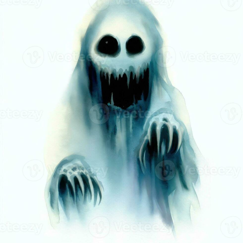 Ghosts, spirits or zombies on Halloween. Created with AI. photo