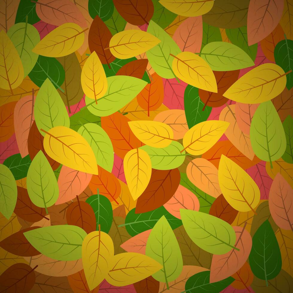 fondo con hojas de otoño. ilustración vectorial vector