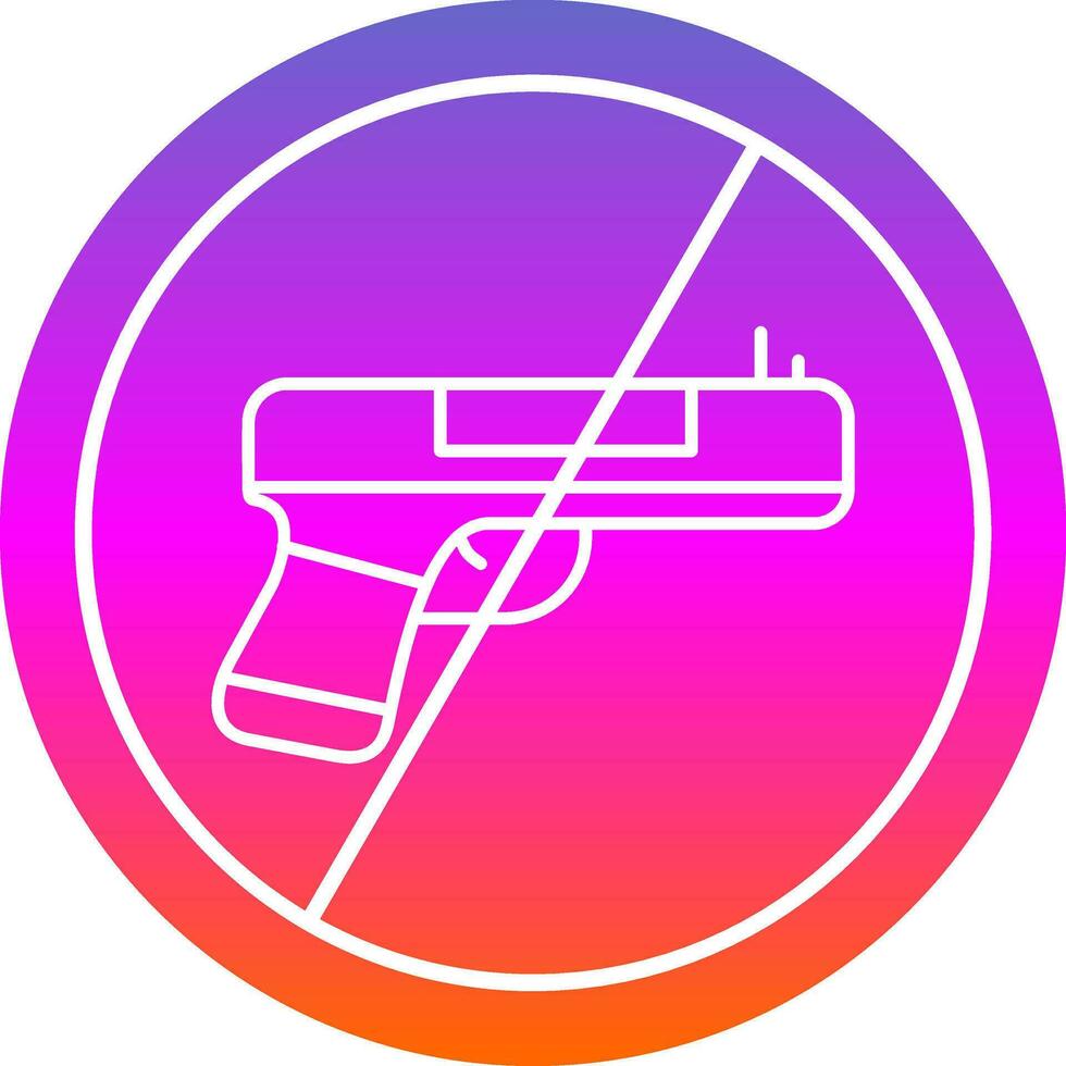 No Weapons Vector Icon Design