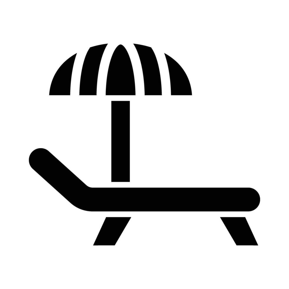 Lounger Vector Glyph Icon For Personal And Commercial Use.