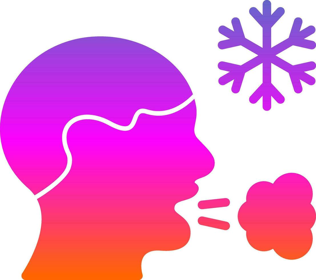 Frosty breath Vector Icon Design