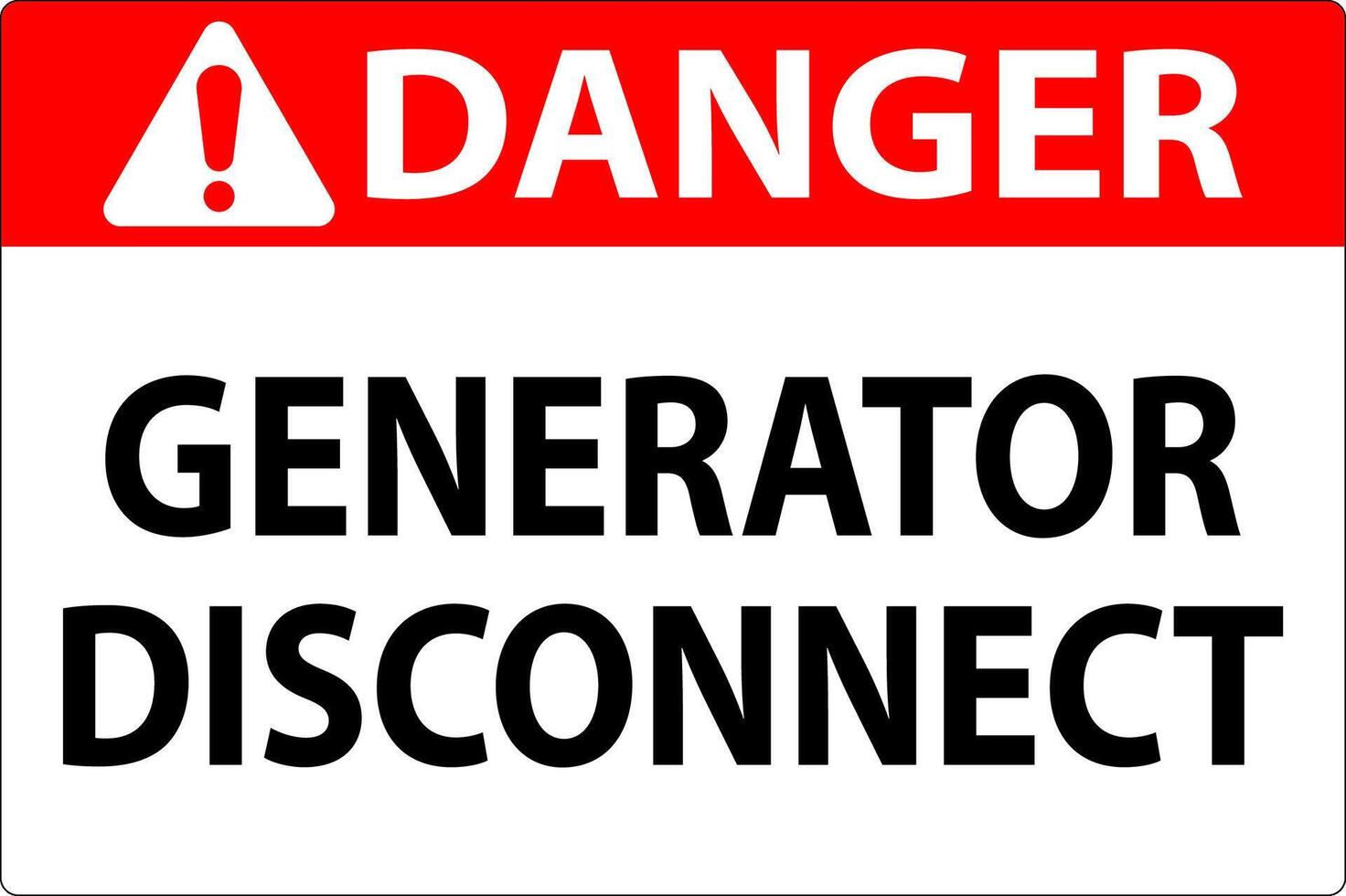 Danger Sign Generator Disconnect vector