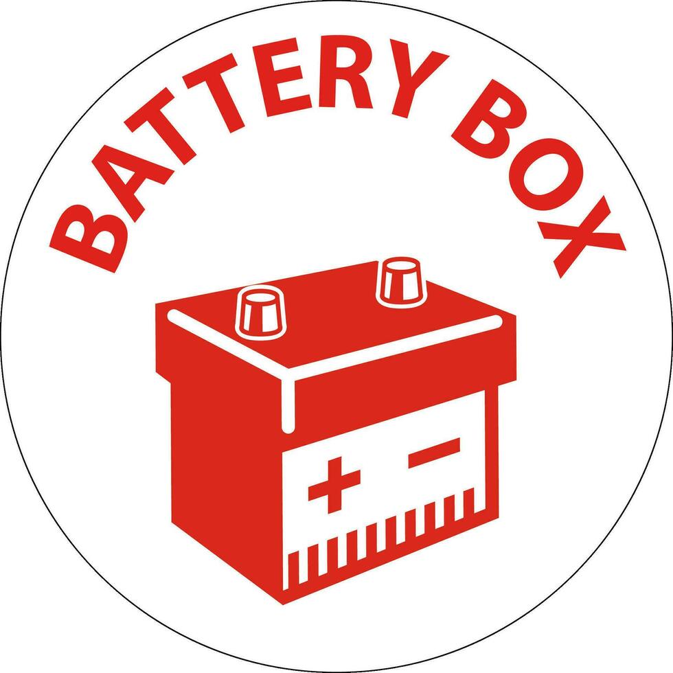 Symbol Battery Sign Battery Box On White Background vector