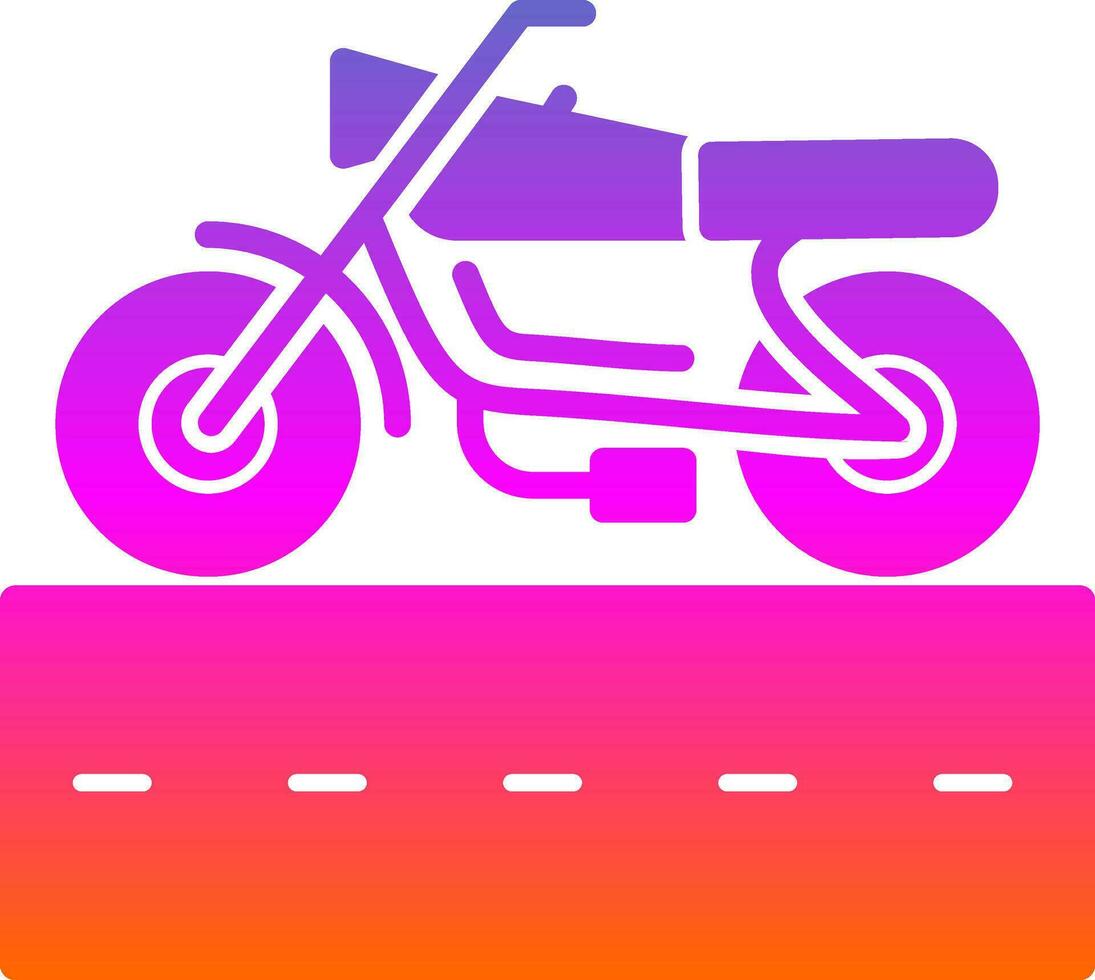 Motorcycle Lane Vector Icon Design