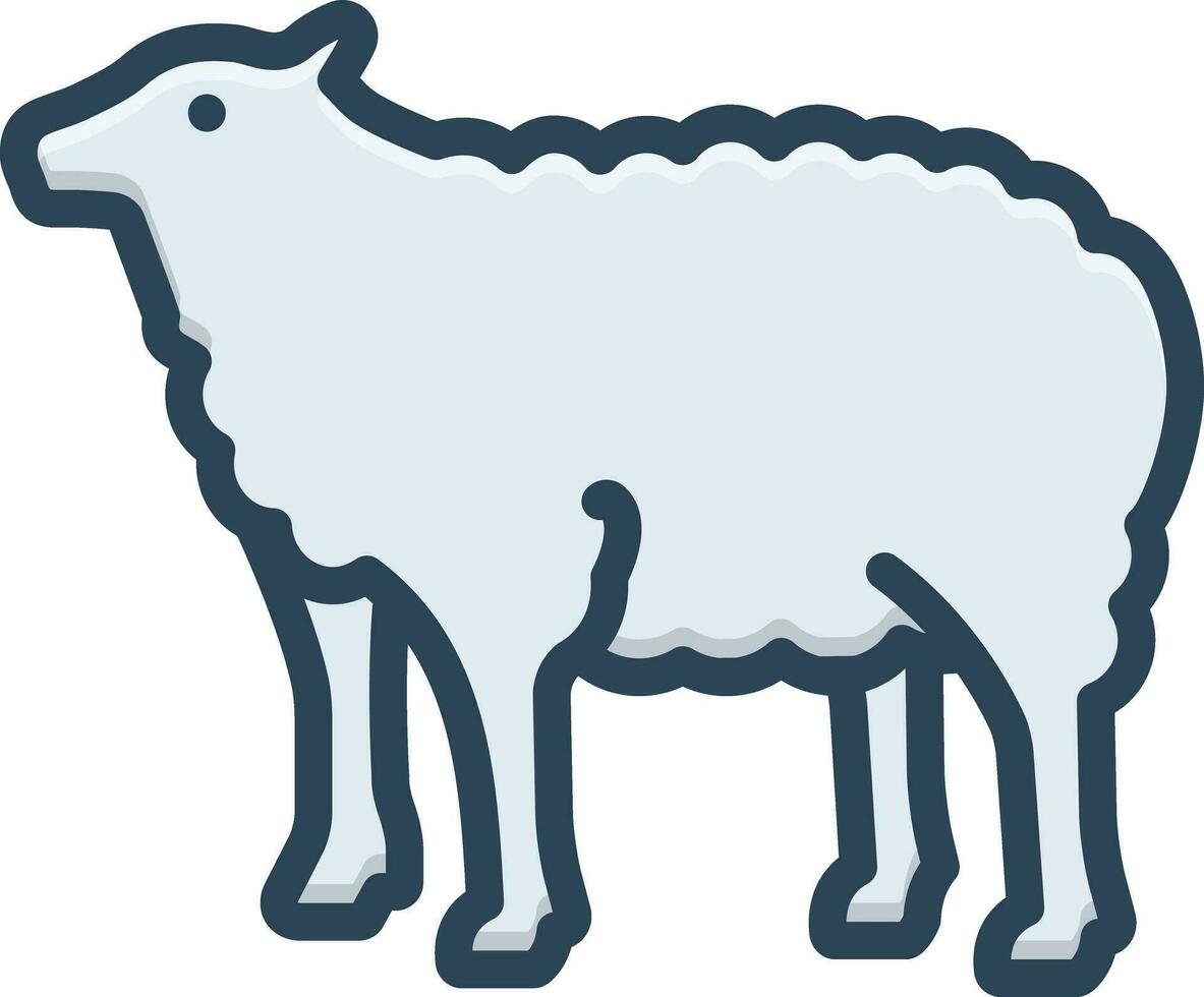 color icon for lamb vector