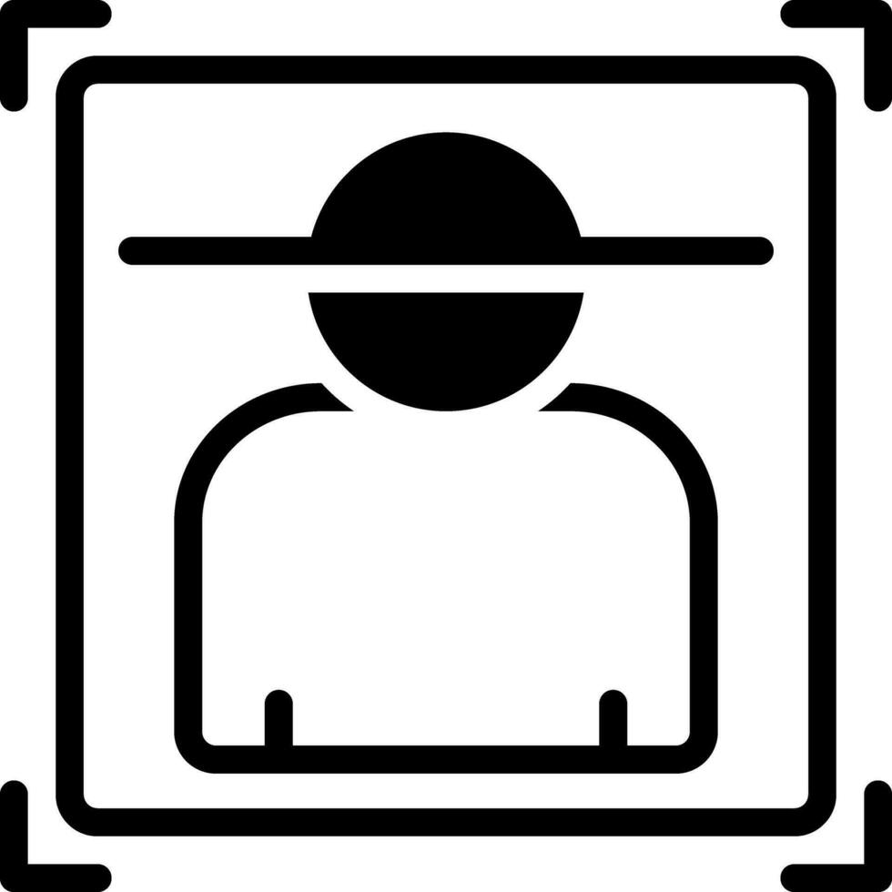 solid icon for recognition vector